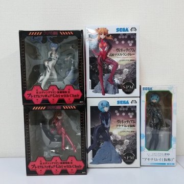 mN177c [未開封] セガ エヴァンゲリオン プレミアムフィギュア Girl with Chair アスカ SPM アヤナミレイ(仮称) 他 | 美少女フィギュア J