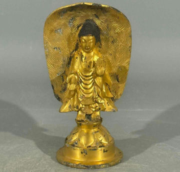 T405朝鮮 仏教古美術 古高麗 李朝時代 高麗銅塗金仏像 朝鮮仏 高麗古仏 李朝17世紀