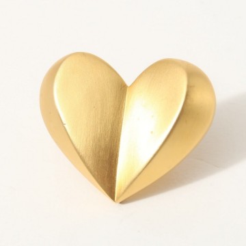 MI7656■VINTAGE GIVENCHY ジバンシィ ハートモチーフ ブローチ アクセサリー ゴールド系