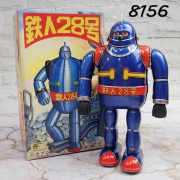 ●MK-8156　鉄人28号　光プロ　大阪ブリキ玩具資料室　ゼンマイ　歩行ロボット　ブリキ　当時物　昭和レトロ　2026.03.11