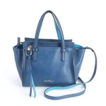 1円■美品■サルヴァトーレフェラガモ■ガンチーニ エイミー レザー 2WAY ショルダーバッグ 斜め掛け トート レディース REM DP23-5