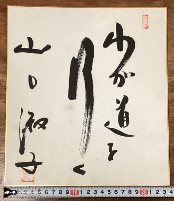 ZZ-0951 山口淑子 李香蘭 衆議院議員 わが道を行く サイン 色紙 レトロ アンティーク くOKら