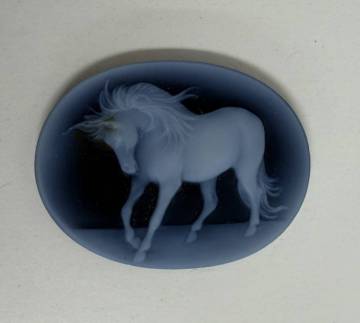 【1円スタート】カメオ kameo 馬 デザインアンティーク 骨董品 シェル カメオ ハンドメイド ネコポス