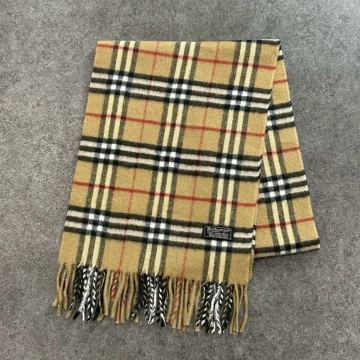 英国製 Burberrys' BURBERRY バーバリー ウール マフラー ストール ノバチェク/バーバリーチェック ベージュ レディース