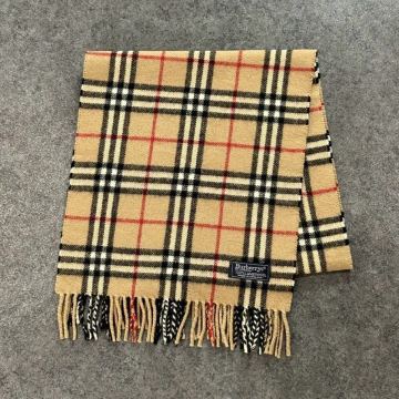 英国製 Burberrys' BURBERRY バーバリー ウール マフラー ストール ノバチェク/バーバリーチェック ベージュ レディース