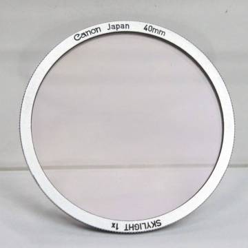 030376 【良品 キヤノン フィルター】 Canon 40ｍｍ SKYLIGHT 銀枠 片ネジ 上部刻印タイプ