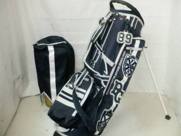 PEARLY GATES パーリーゲイツ /カレッジスマイル 9.0型 スタンド★中古/美品★(NVxWH)ゴルフ キャディバック