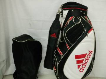adidas アディダス 9.0型 アスリートスポーツカート★中古★(BKxWHxRED)ゴルフ キャディバック