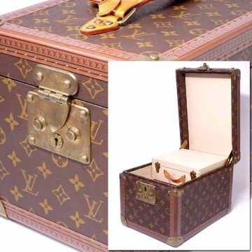 慶應◆本物保証【LOUIS VUITTON ルイ・ヴィトン】モノグラム「ボワット・フラコン」 コスメケース バニティケース トランク
