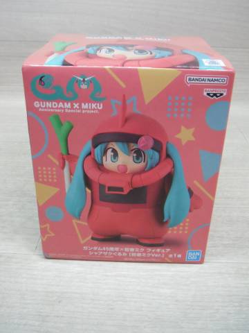 08/H734★ガンダム45周年&times;初音ミク　 フィギュア シャアザクぐるみ [初音ミクVer.]★プライズ★未開封