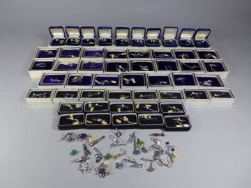 大量 シルバータイピン　まとめて　３２１ｇ　刻印/SILVER 925 純銀など　