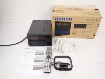 ONKYO CR-N755 オンキョー ネットワークCDレシーバー システムコンポ リモコン/説明書/アンテナ/元箱付 動作品 ∬ 751DA-3