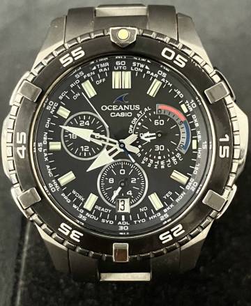 E0002-2602-0172 1円出品 時計 腕時計 カシオ CASIO オシアナス OCEANUS カシャロ OCW-P500 電波ソーラー チタン メンズ 不動品 稼働未確認