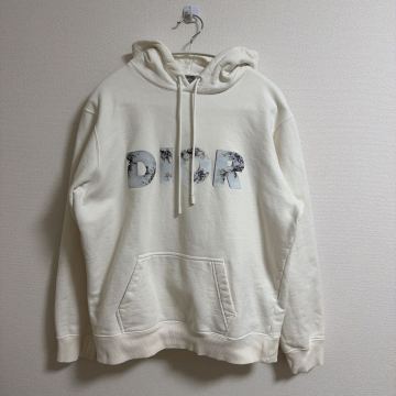 DIOR ディオール ダニエル アーシャム DIORロゴ パーカー size M ホワイト メンズ