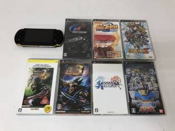 【説明欄必読】PSP 本体 PSP-3000 ゲームソフト 7点まとめ パワプロ モンハン グランツーリスモなど 【追加写真有】A
