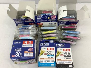 EPSON 純正インクカートリッジまとめ/80L/とうもろこし他 使用期限2026.11等/期限切れ有/ACB 未使用品