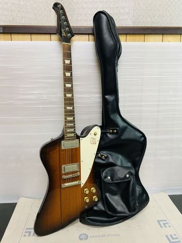 ◆ Burny Firebird エレキギター エレキ バーニー ファイヤーバードタイプ 弦楽器 楽器 楽器用品 6弦 ソフトケース付 動作未確認