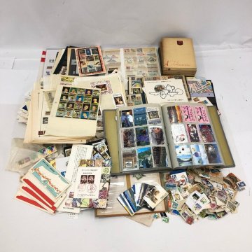 アンティーク　コレクション　消印切手/外国切手/穴あきテレカ/他　おまとめ【ECAB3016】