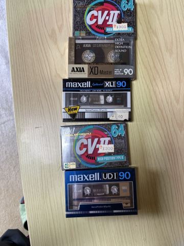 カセットテープ maxell AXIA 新品未開封　5本セット