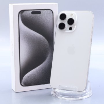Apple iPhone15 Pro Max 256GB ホワイトチタニウム A3105 MU6Q3J/A バッテリ95% ■SIMフリー★Joshin4113【1円開始・送料無料】