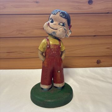 当時物 不二家 ペコちゃん 首振り人形 約30cm レトロ FUJIYA ミルキー 店頭人形 昭和レトロ