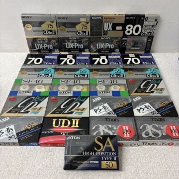 0311M6 未開封 まとめ★High Position ハイポジ カセットテープ 29点セット Type Ⅱ 2 SONY TDK maxell 記録媒体 ハイポジション