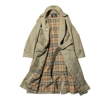 90s BURBERRYS バーバリー ノバチェック トレンチコート ベージュ ヴィンテージ Vintage ベルト付き 90年代 ガーメント付き archive メンズ