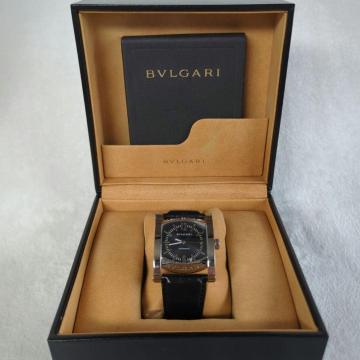 1円 【定価45万】BVLGARI ブルガリ 腕時計 Assioma アショーマ AA44S 自動巻き デイト 付属品付き 稼働 時計 レザーベルト ステンレス 人気