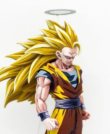 一番くじ　ドラゴンボール　A賞　スーパーサイヤ人3 孫悟空　フィギュア　リペイント　二次元彩色　2d