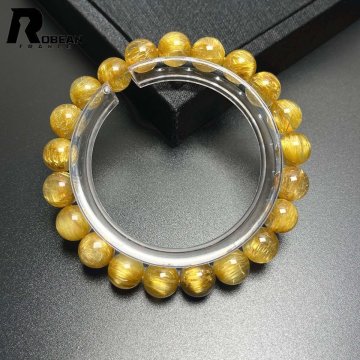 【限定1個】EU製★ROBEAN・極!極満針ルチルクォーツ★ブレスレット パワーストーン 天然石 金運 お守り 9.4-9.8mm K0410595