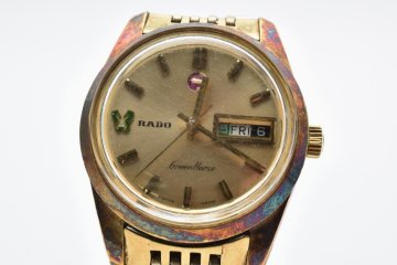 稼働品 RADO Green Horse ラドー グリーンホース 自動巻き ラウンド 腕時計 レディース 3針 デイデイト ゴールド 11843