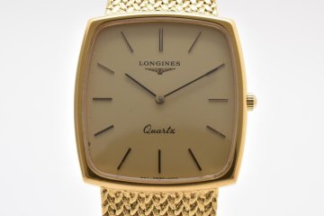 ロンジン ゴールド スクエア クォーツ 腕時計 LONGINES