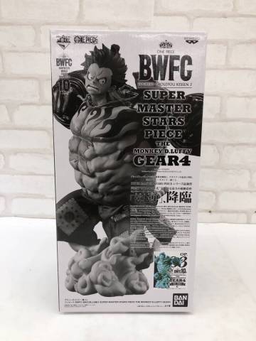 T260312-09O/ 未開封 ワンピース アミューズメント一番くじ BWFC 造形王頂上決戦3 ルフィ ギア4 THE TONES賞 白黒トーン彩色 C フィギュア