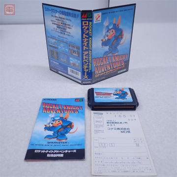 1円〜 動作保証品 MD メガドライブ ロケットナイトアドベンチャーズ ROCKET KNIGHT ADVENTURES コナミ KONAMI 箱説付【10