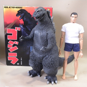 メディコムトイ リアルアクションヒーローズ 初代ゴジラ ( ソフビ フィギュア ゴジラ 怪獣 Medicomtoy RAH Godzilla Figure