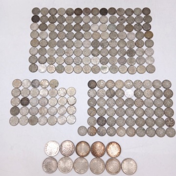 【AR-22】古銭　1000円銀貨　100円銀貨　計211枚おまとめ　総重量約1175.5ｇ　五輪　稲穂　鳳凰　1000円&times;11枚　100円&times;200枚　記念硬貨
