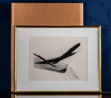 【うつわ】 篠田桃紅 『For Thee T』 リトグラフ 42/50 額装 F487 古美術 骨董 古玩 画廊 インテリア