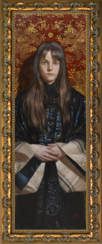 真作保証 古吉弘30号少女 画家本人確認済み名品 Christie'sで5号が2千万円落札 豪華リアリズム最高傑作国際派 豪邸やセレブに相応しい名画