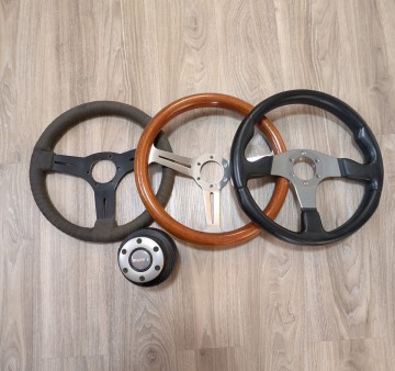 ナルディ、momo、無名ウッドハンドル3点セット＋ダイハツコペンLA880Kボスセット