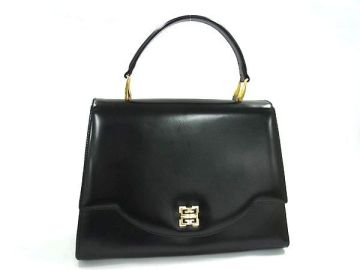 1円 GIVENCHY ジバンシィ レザー ワンハンドル ハンドバッグ レディース ブラック系 FQ5625