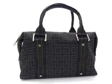 1円 ■美品■ GIVENCHY ジバンシィ ナイロン ハンドバッグ トートバッグ レディース ダークブラウン系 FR9816