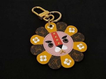 1円 ■美品■ LOUIS VUITTON ルイヴィトン M68475 モノグラム ポルトクレ ファン フェイス ライオン キーホルダー ブラウン系 FT9408