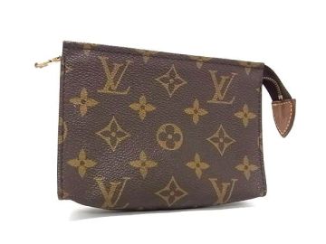 1円 ■美品■ LOUIS VUITTON ルイヴィトン M47546 モノグラム ポッシュ トワレット15 ポーチ マルチケース 小物入れ ブラウン系 FY1128