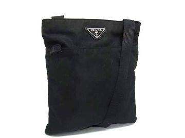 1円 PRADA プラダ テスートナイロン クロスボディ ショルダーバッグ 肩掛け 斜め掛けかばん レディース メンズ ブラック系 BN9099