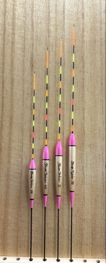 1円スタート　送料無料　新品　FUSO シリウス　ピンク　4本セット　PCムク　最終販売です。　扶桑 へら浮き ウキ ムクトップ 素材カヤ