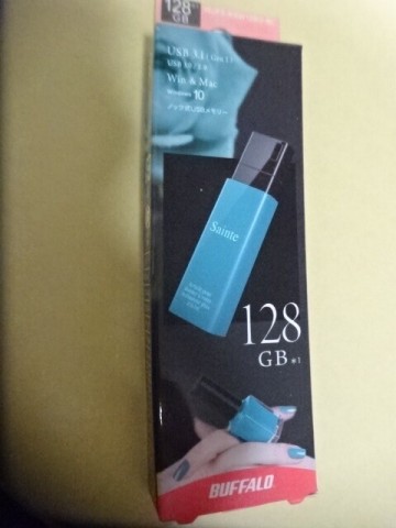 バッファロー ノックスライドUSBメモリー RUF3-KSW128G 128GB ブルー