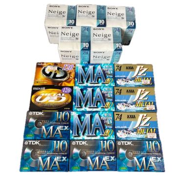 送料無料！1円スタート！メタルカセットテープ！Neige MDまとめて！！AXIA！TDK等！レア！希少！メタル12本！MD50枚！現状品にて！ 