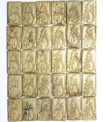 明治二分判金 30枚 90.2g 止メ分 09-29 古20A 明治二分金 トメ分