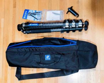 1円スタート 美品 Leofoto LV-284C カーボン三脚 レベリングセンターポール 耐荷重10kg