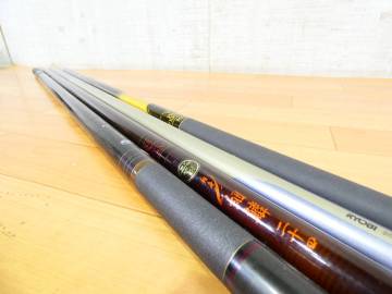 【S) ジャンク!鮎竿４本 まとめ★ガマカツ・F-Tech鮎/NFT 細身 細鱗/Ryobi・友水仙/オリム・Instructor 105 室田Ver＠170】